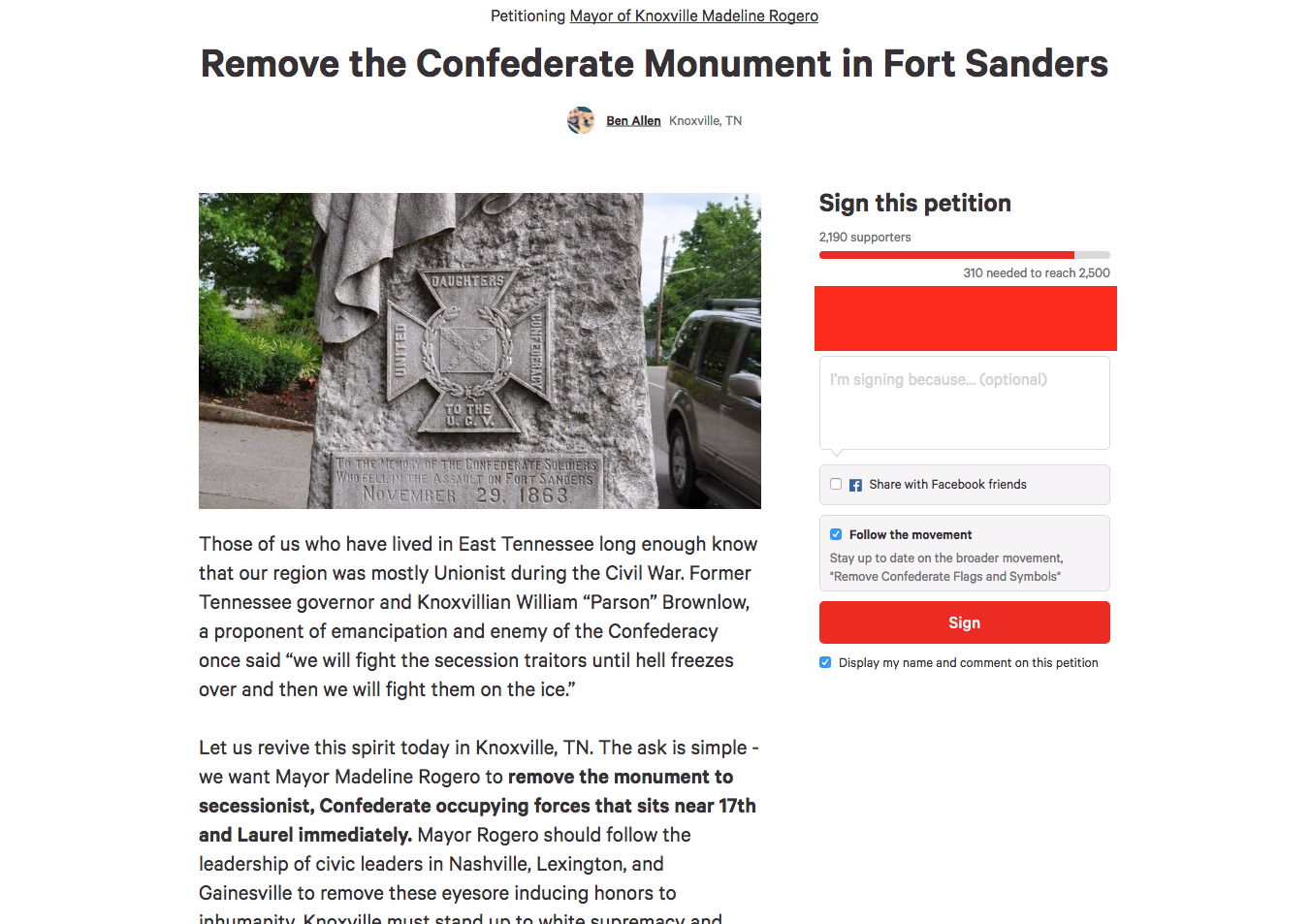 Change Petition